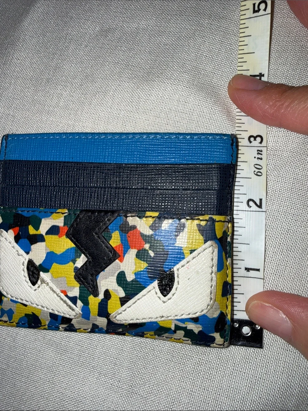 Fendi Monster Blue Card Holder wallet